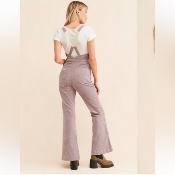 NWT Lee Factory Flare Cord Overalls  Color Purple Storm - Picture 4 of 8